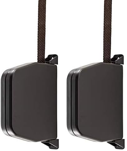 Schellenberg 50504 Rolladen Gurtwickler Aufputz inkl. Rolladengurt 14 mm x 5m, System Mini, 180° schwenkbar, Lochabstand 14,5 cm Aufschraubwickler nicht zu öffnen, Braun (Packung mit 2)