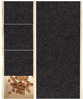 Rrlihjgu Almohadilla para rascar Las uñas de Perro, Tabla de rascar para Perros, Tabla de rascar uñas de Madera para Perros | Portátil Interactivo Pet Care Supply Rascador de muñecas con Caja de