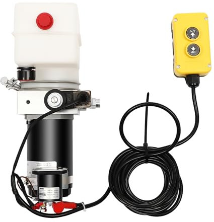 Pompa idraulica elettrica da 800 W, pompa idraulica, pompa idraulica, 2850 rpm, potenza idraulica, 1,5 l, serbatoio per rimorchio, pressa idraulica con indicatore di tensione e connettori