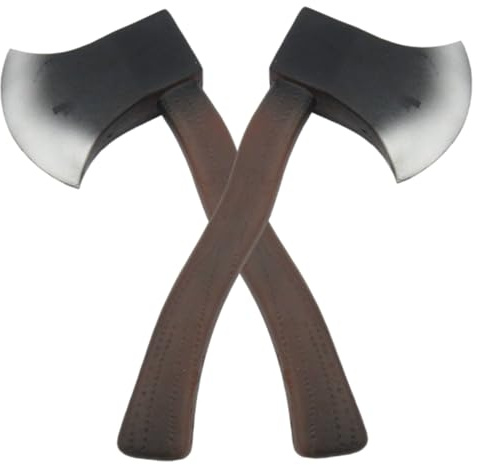 BEAHING 2 Stück Äxte 11 x 4, 9 realistische Schaumstoff-Axt-Beil-Halloween-Kostüme für Halloween-Kostümparty, Schaumstoff-Axt