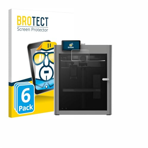 BROTECT Schutzfolie für Bambu Lab P2S 3D Printer | 6 Stück Transparenter Displayschutz Made in Germany Klare Displayschutz-Folie Clear Einfache Montage Case-Friendly