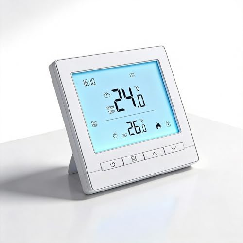 Termostato wireless, termostato programmabile intelligente con schermo LCD touch screen, controllo remoto della temperatura, termostato programmabile wireless per il riscaldamento centralizzato