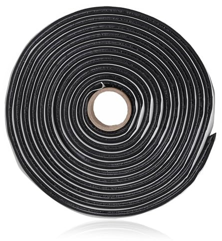 Cordon rond en butyle - 6 mm x 6 m - Ruban en butyle - Noir - Ruban bitumé - Mastic d'étanchéité pour appareils ménagers, phares, fenêtres, pare-brise, feux arrière