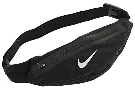 Nike Erwachsene Angled Waistpack Hüfttasche, Black/Silver, 0
