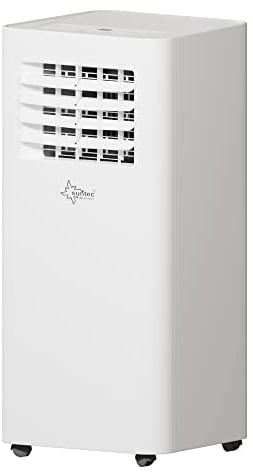 SUNTEC Mobiles Klimagerät Comfort 9.0 Eco R290 – Klimaanlage mobil und leise mit Abluftschlauch – Kühler & Entfeuchter für Räume bis 34 qm – Mobile Kühlung für Wohnung & Büro – 9.000 BTU | 2600 Watt
