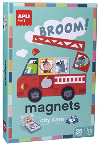 Apli Europe 16863 Autos Magnetisches Spiel, bunt