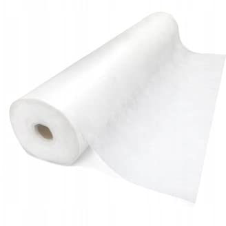 Skyvov Vlies Auflage Rolle 60cm x 50 Meter, 500 Blätter, Weiß, Rechteckig, Hygiene-Papier-Rolle, als Schutz für Kosmetikliegen, Massageliegen, Untersuchungsliegen, OP-Tische, Laborarbeitsplatten