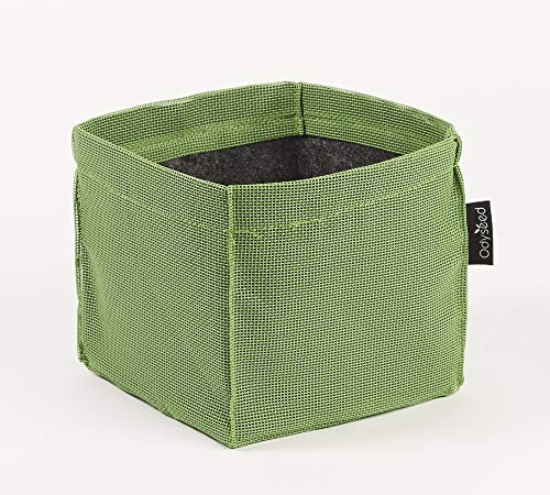 Odyseed - Pots en Batyline - 4L à 40L - Pots de Fleurs - Différentes Coloris - Carré (4L, Vert)