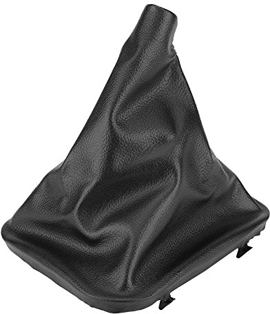 Tbest E30 Schaltknauf, Schaltsack Schaltmanschette Schaltstiefel Schwarz Leder Schalthebelabdeckung Linkshänder Fahrer Auto Schalthebel Schaltknauf Gamasche Mantel Abdeckung für E34 E36 Z3