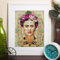 Nacnic Braun Frida Poster. Vintage Stil Poster von Musiker, Schauspieler, Erfinder... Größe A4