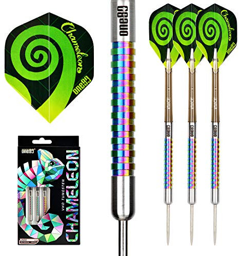 ONE80 90% Wolfram Stahlspitze Darts Sets Chamäleon, Night Hunter Professionelle Dartpfeile Set