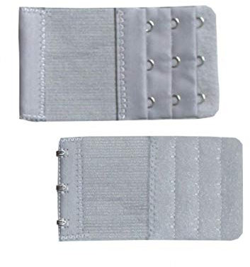 U.W. BH Verlängerung 6-13 cm Erweiterung 3 Haken 3 Reihen Verschluss Gummi (Grau)