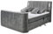 DALLAS 6 Boxspringbett 180x200 elektrisch verstellbar, Grau - Bequemes Doppelbett mit motorisierter TV-Halterung & LED-Beleuchtung - 186 x 126 x 244 cm (B/H/T)