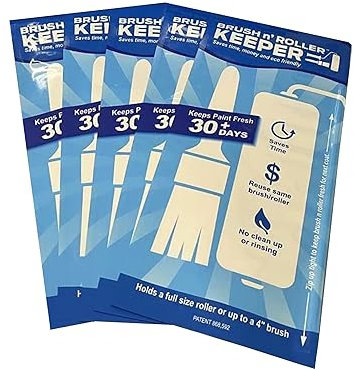 Touch Up Cup Brush & Roller Keeper, Paint Roller Cover Wet Brush Storage Bag, Pack of 6, As Seen On Shark Tank Products
