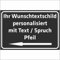 INDIGOS UG - Schilder selbst gestalten mit Pfeil - Schild personalisiert - schwarz - Aluverbundplatte 8 Größen - mit Text - Schrift - für Garage, Hotel, Parkplatz, Schule, Carport, Firma - individuell