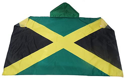 AZ FLAG - Bandiera Giamaica - 150 x 90 cm - Mantello bandiera giamaicana 100% poliestere con maniche integrate - Body Flag - 80 g