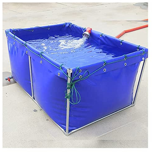 STRMAX Étang à poissons épais for la pisciculture, piscine pliable for chien de compagnie, bâche de piscine for enfants, étang d'élevage de poissons et de crevettes for jardin, cadre de stockage d'eau