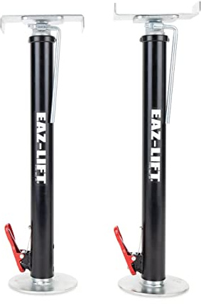 Camco Eaz-Lift 48870 Verstellbare ausziehbare Stützen für Camper/Wohnmobile, Tragkraft von 2268 kg pro Stütze, mit Schnellspannstift und schrittweisen Verriegelungspositionen, verstellbar von 48 bis