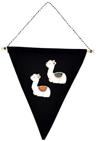 Warmhm 1stk Kinderzimmer Wanddekorationen Emaille-pin-Banner Anzeige Der Pin-Sammlung Revers Abzeichen Flagge Hängende Dreiecksflagge Wandbanner Aus Emaille Hölzern Anhänger Leer