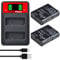 Pickle Power 2-Pack EN-EL14 EN-EL14A Battery and Charger for Nikon D5200 D3300 D3200 D3100 D3400 D3500 D5100 D5300 D5600 D5500 Coolpix P7800 P7700 P7200 P7100 P7000 Df