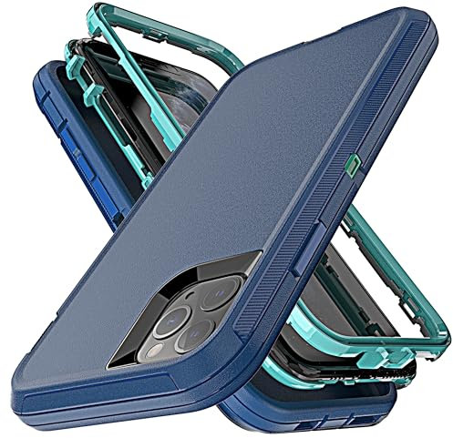 YmhxcY for iPhone 11 Pro Max Case Shockproof Dropproof Dust-Proof Drop Proof 3-Layer Durable Phone Case Heavy Duty Protection Phone Case Cover for Apple iPhone 11 Pro Max 6.5-Blue/Turquoise