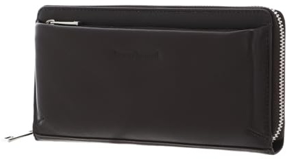 bruno banani Leder Geldbörse Zip Around Wallet Brown Dunkelbraun
