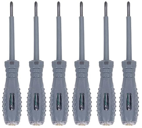 6 Stück Elektrischer Spannungsprüfstift B05, Hohe Helligkeit, Einzelne Lampe, LED-Farblicht, Berührungsloser Elektrischer Prüfstift, Schraubendreher, Multifunktional für die