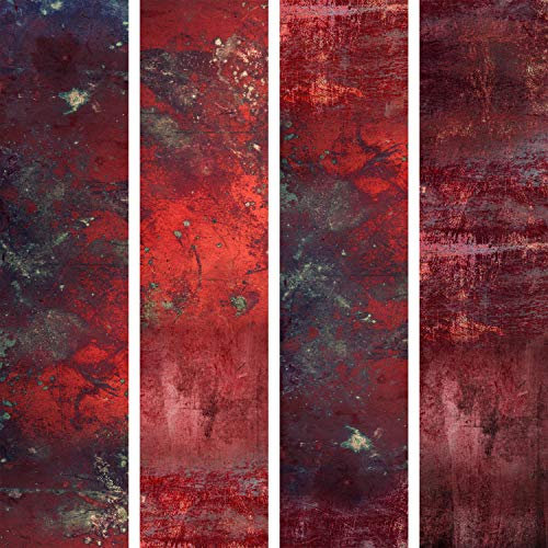 murando PREMIUM PURO Tapete Realistische Tapete ohne Rapport und Versatz 10m Vlies Tapetenrolle Wandtapete modern design Fototapete Rot Beton f-A-0701-j-a