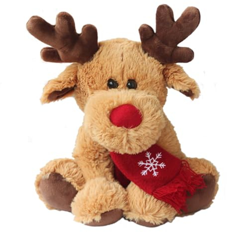 ifundom Rudolph Das Rentier Mit Der Roten Nase Weihnachts-Plüschtier Für Die Winterliche Dekoration Von Zuhause Auto Schlafzimmer