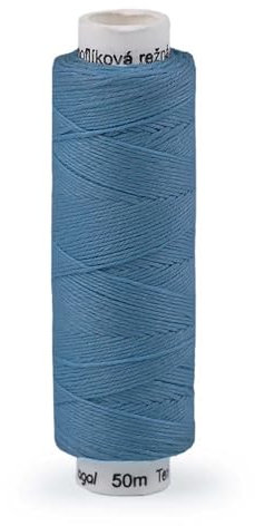 50m Nähgarn Leinen-Garn Leinenzwirn Klöppelgarn Nähfaden Leinengarn Farbwahl, Farbe:taubenblau