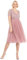 Maya Deluxe Embellished Midi Evening Dress Women Ladies V Neckline with Short Sleeve for Prom Wedding Robe de Demoiselle d'honneur, Vintage Rose, 40 Femme