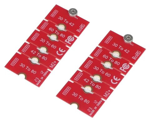 JMT NGFF NVME M2 M2PLUS 2230 auf 2280 Adapterkarte 2230, 2242, 2260, 2280, erweiterte Übertragung, lange Größenänderung für M.2 U.2 M3 M.3 SSD (2 Stück)
