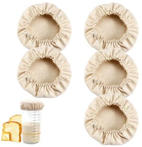 5Pcs Bread Proofing Cover, Bowl Covers for Bread Proofing Reusable Bread Cover for Rising, 3-4Inch Elastic Sourdough Proofing Cover for Bread Rising and Storage, Fits Small Bowls and Jars.