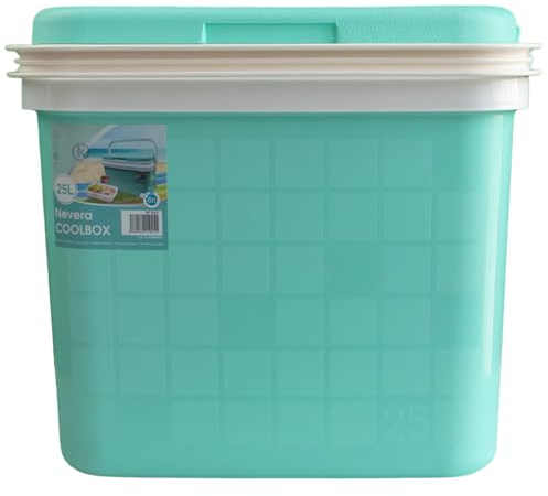 KROWN - Nevera Portátil Térmica, Color Verde Pastel, Polipropileno, Ideal para Actividades al Aire Libre en el Jardín, Camping, Barbacoas, Picnic, Playa, Capacidad 25L