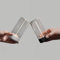 AUGE LIGHT Minimalist Tabe Lamp Mini Cordless and Rechargeable Desk Lamps with Breathing Effect 3 Levels Brightness Touch Control Ambient Light Unique Gifts Ideal for Men/Dad/Him 2 Packs (Gray+White)