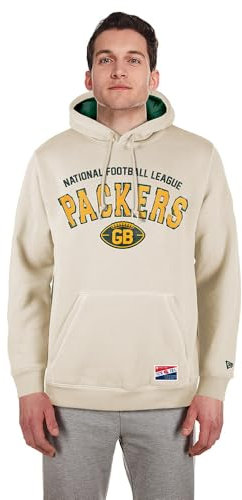 GREEN BAY PACKERS New Era Cap NFL 3rd Down Hooded Pullover Classic Stone Official Team Color Unisex L