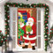 Weihnachten Door Cover, 200x90cm Weihnachten Tür Hängen Banner mit Weihnachtsmann, Christmas Decorations, Weihnachtsdeko für Outdoor Indoor