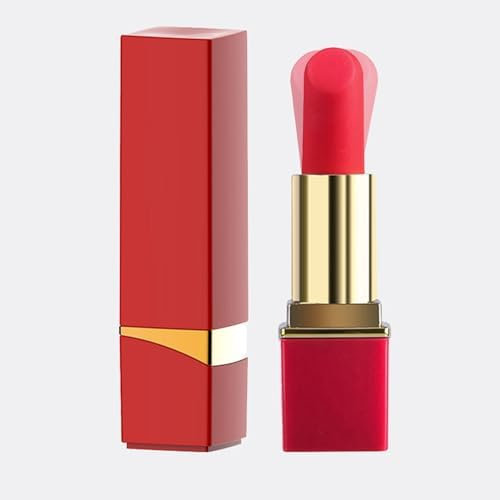PQKuss Vibratoren für sie G-punkt Stimulation Mini Vibrator Bullet Lippenstift vibro ei mit 10 Vibrationsmodi Wasserdichter Sexspielzeug für Frauen, Paare Leise klitoris Stimulator(Rot)
