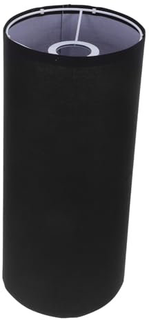 ANDRESLAD Moderner Schwarzer Zylinder Lampenschirm Ersatzlampenschirm Nachttischlampenschirm Ersatz Einfacher Lampenschirm Kleine Lampenabdeckungen E27