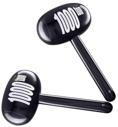 TOYANDONA Cartoon Design Inflatable Hammer Toys Set 2pcs Boys and Girls Mallets for Birthday Parties Fun Pool Games Safe Material Lightweight Easy to Carry