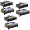 Warmiehomy Under Bed Storage On Wheels 6 Pack Underbed Storage Boxes with Lids Metal Frame Under Bed Shoe Storage Visible Under Bed Storage Bag, Under-Bed Storage for Clothes Shoes Toys Blankets