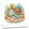 Seeschildkröte Diamond Painting Kinder mit Rahmen-Diamant Painting Bilder Schildkröten, Tiere Diamond Painting Kinder ab 4-6-8-10 Jahre Arts Craft für Home Wand Decor (17,5x17,5cm)