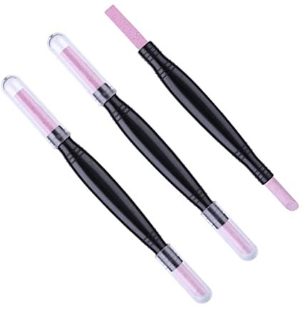 LIOOBO 3 Pièces De Stylo à Cuticules En Gomme Avec Lime à Ongles - Outils De Manucure Professionnels Pour Des Ongles Parfaits Et Soignés