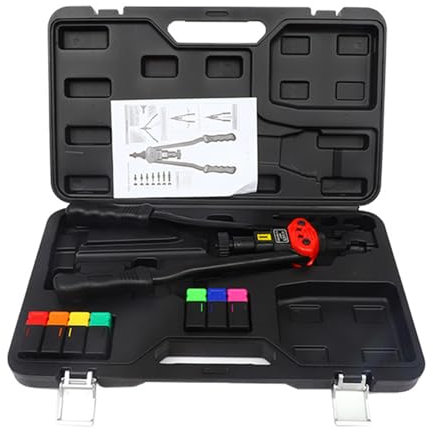 Juego de tuercas de remache eficiente con agarre antideslizante y una amplia gama de tuercas de remache incluidas para un cierre rápido y seguro