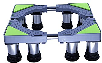 Bewegliche MöBelbasis Möbelgerätesockel Waschmaschine Waschmaschine mit 4/8/12 Füßen Verstellbare Waschmaschinenrahmen Länge/Breite 45-65 cm Antivibrationstrockner und Kühlschrank-Bodenwanne