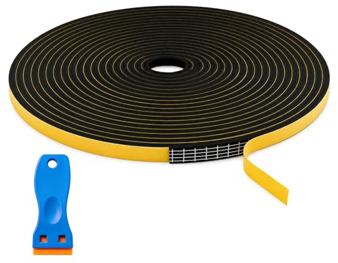 WENXINWIN 6m Self-Adhesive Hob Sealant Strip with Ceramic Hob Scraper