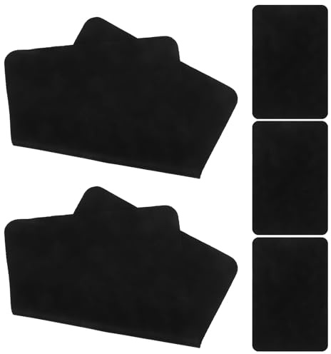 HOMOCONO 5 Stück Pack Fusselfreies Tuch zur Schonenden Vinylreiniger und Plattenspielerreiniger Reinigung Schwarzes Gewebe Material für Regelmäßige Schallplattenpflege