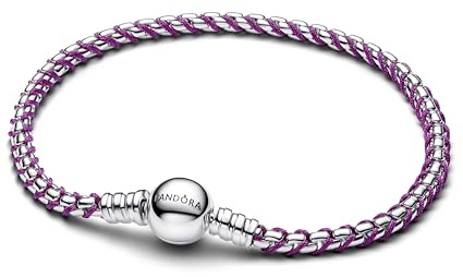 PANDORA Damen-Armband Silber Veneziakette Lila 593816C03