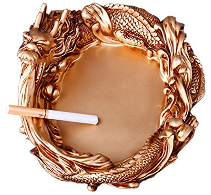 Dragon Aschenbecher Gold für Home Offfice Dekoration