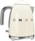 Smeg KLF03CRUS 50's Retro Style Aesthetic Electric Kettle with Embossed Logo Cream